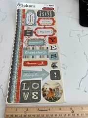 Cosmo Cricket Card Stock Stickers «Everafter» Promise My Love Honor Scrapbooking