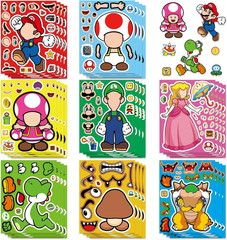 24 Cute Cartoon Monster Stickers – Kawaii Make a Face Party Favors Activities