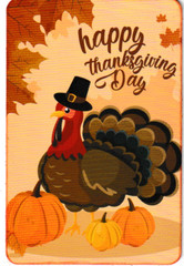Junk Journal Art Cards, Happy Thanksgiving, 12 pcs, 4″ x 6″