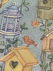 Vintage Ambassador Beautiful Birds Birdhouses Stickers 4 Sheets NIP NOS