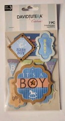 David Tutera Celebrate 7 Piece Baby Boy Scrapbook 3D Stickers