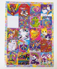 Large Lisa Frank Sticker Sheet 19 Stickers