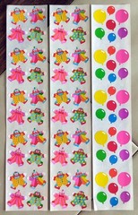 Lot (15 Mods) Vintage SANDYLION Birthday Celebration Stickers: Clowns, Balloons