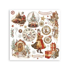 Stamperia Rub-on Kit 6.1×6.1 – 6Pgs -Gear Up for Christmas, DFLRBX03