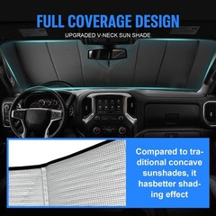 Windshield Sun Shade Compatible with Chevrolet Silverado & GMC Sierra 1500/25…