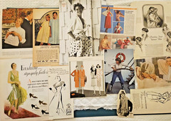 LOT 25 pc Vtg WOMEN/GIRLS FASHION Ephemera Pack Junk Journal Scrapbook Print Ads