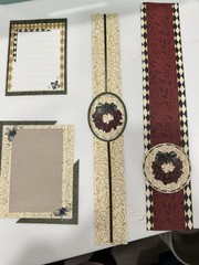 Holiday gathering/victorian Christmas Premade Scrapbook Borders W/ CM Products