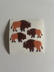 Vintage Sandylion Stickers Fuzzy Buffalo Module