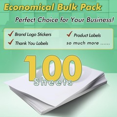 8.5×11 Glossy Sticker Paper for Scrapbooking & DIY Projects – 100 Sheets