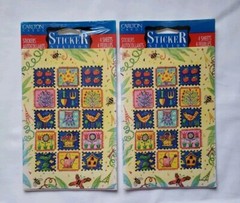 2 Packs Carlton Cards Stickers Garden, Spring Summer Theme 2 Sheets Per Pkg
