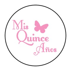 30 MIS QUINCE ANOS ENVELOPE SEALS LABELS STICKERS 1.5″ ROUND QUINCEANERA FAVORS