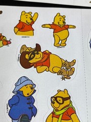 Winnie The Pooh Stickers Piglet Eeyore Tigger 7 Sheets 140 Stickers Vintage