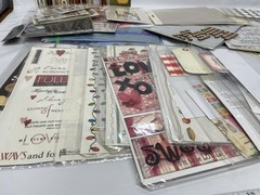 HUGE Lot Scrapbooking Paper Stickers Vellum Die Cuts Punch Great Variety