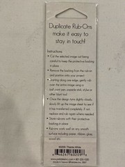Pebbles Inc. Duplicate Rub-Ons ~White ~ Thanks ~ Scrapbooking Crafts