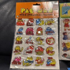 Vintage puffy stickers unopened-PAC-MAN,Cabbage Patch,Woody Woodpecker,Garfield