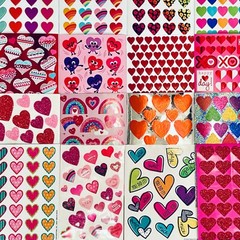 10 Sticker sheets Rainbow Fantasy Stars Smiley Face Hearts Butterflies Flowers