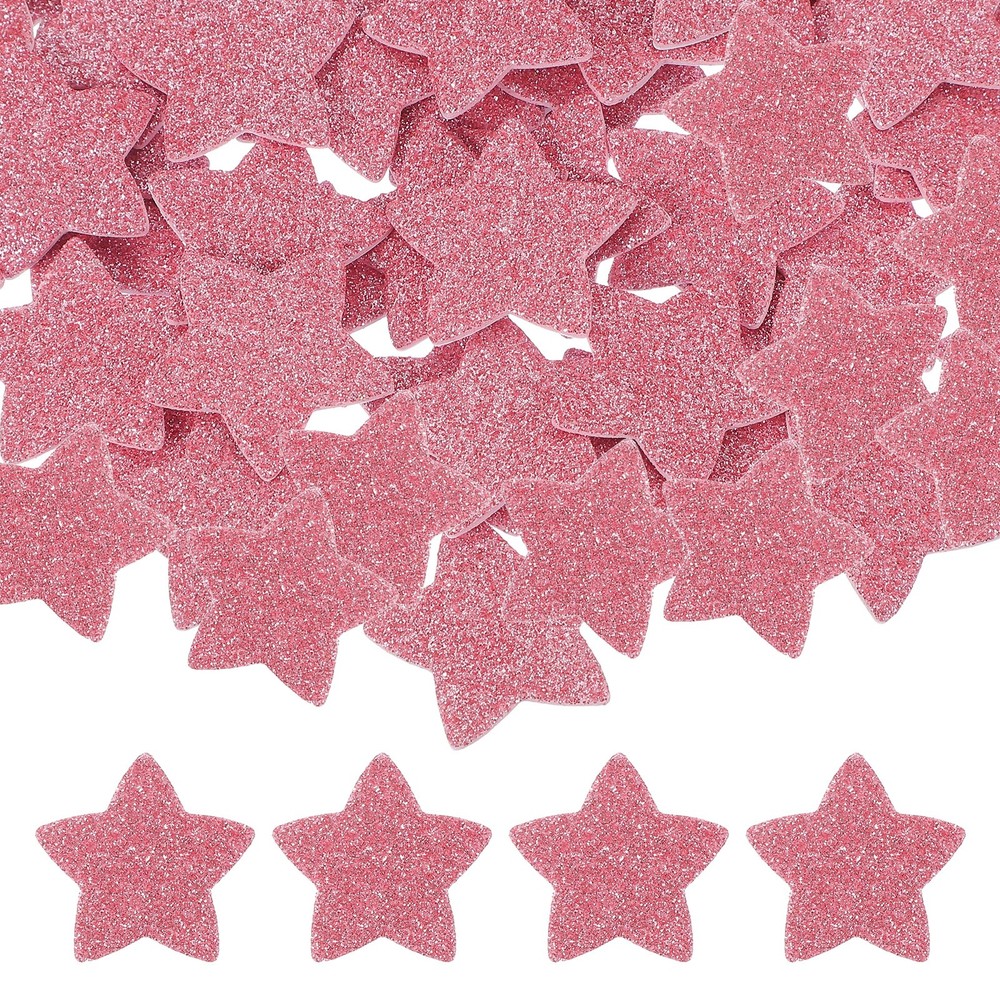 1.4″x1.4″ Star Foam Stickers, 120Pcs EVA Self Adhesive Foam Shape Sticker, Pink