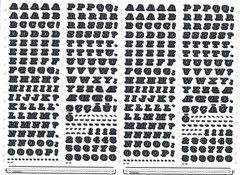 MECANORMA Transfer Lettering Sheet A3, Letraset, Typo #428 PROFIL 11.2mm