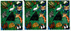 VTG 3 Sheets WILD Animals Scrapbook Stickers Gorilla Tiger Jungle Giraffe Moose