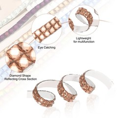 0.79 Inch x 1 Yard Crystal Rhinestone Sticker Ribbon, Champagne