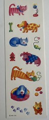 Vintage Hallmark Cat And Dog Stickers (13pcs) 2”x6”