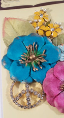 Recollections Signature 7 pc FLORAL Embellishments – PAPER-METAL-JEWEL Accents