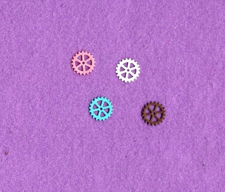 GEARS # 11 machine clock die cuts scrapbook cards