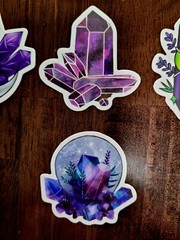 STICKERS x 10 Positive Crystals I Have A Crystal For That Purple Moon Bee CR3