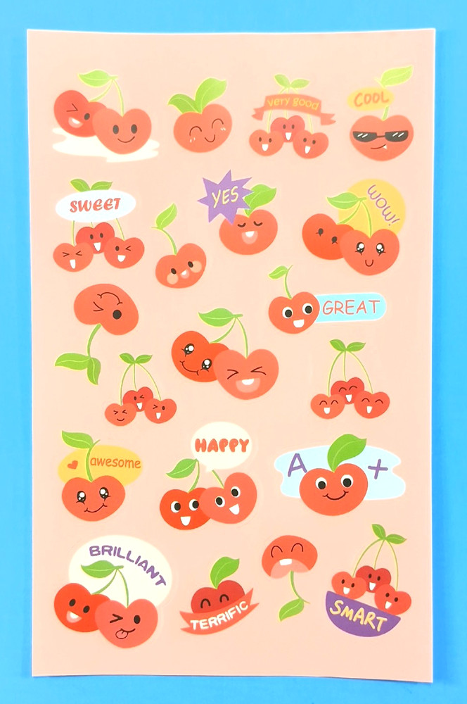 Cherry Scented Scratch & Sniff Sticker Sheet