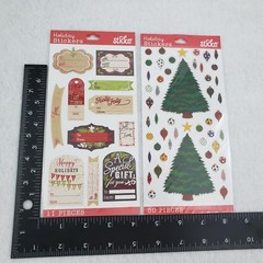 Build a Christmas Tree Stickers Lot Holiday Gift Tags Scrapbook Crafts Labels