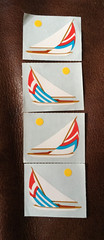 2 x 6″ MRS GROSSMAN STICKERS RETIRED VINTAGE SAILBOATS NLA *