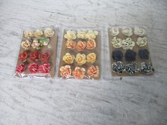 Michael’s Lot Of 36 New Fabric Paper Flowers 1″ Rosebuds Scrapbooking Crafts