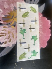 Vintage Creative Memories Dragonflies & Frogs Sticker Strip 2×5 Inches