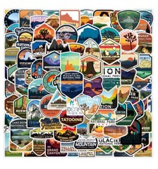 100pcs National Park Stickers, Outdoor Camping Traveling,191