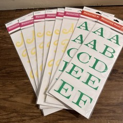 HUGE NEW LOT of 21 Letter & number scrapbooking stickers