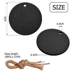 Blackboard Tags,10pcs 5cm Hanging Christmas Chalkboard Tags Mini Two-Sided Bl…