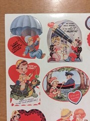 Gifted Line Adorable Vintage Style Valentine Stickers 3 Sheets New