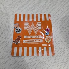 Set of 2 [4 of 5] Whataburger Sticker Pack – 8 Stickers, Food & Drink Theme