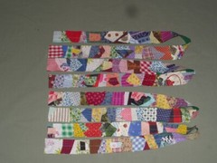 4 Multi-Color Fabric Snippet Starter Rolls Each 2″x40″ Embellish Junk Journals