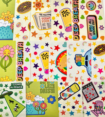 15 Pack Mixed Retro Vinyl Glossy Stickers, NOSTALGIC Throwback y2k 90s 80s Lot