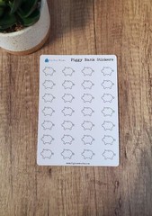 Piggy Bank Finance Savings Stickers for Budget Finance Trackers, Planners