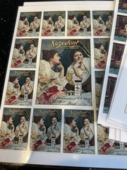 Large Junk Journal Material Victorian Advertising uncut laminated Ephemera