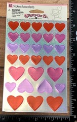 STICKETY DOO DA FOIL HOLOGRAPHIC HEARTS FOR VALENTINES DAY