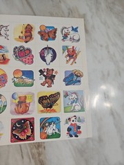 Vintage 1983 Institutional Financing Services Stickers Butterflies Unicorn Color