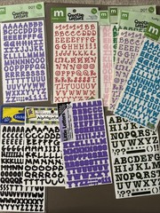 VARIOUS BRANDS Letter Stickers Scrapbooking Lot NIP