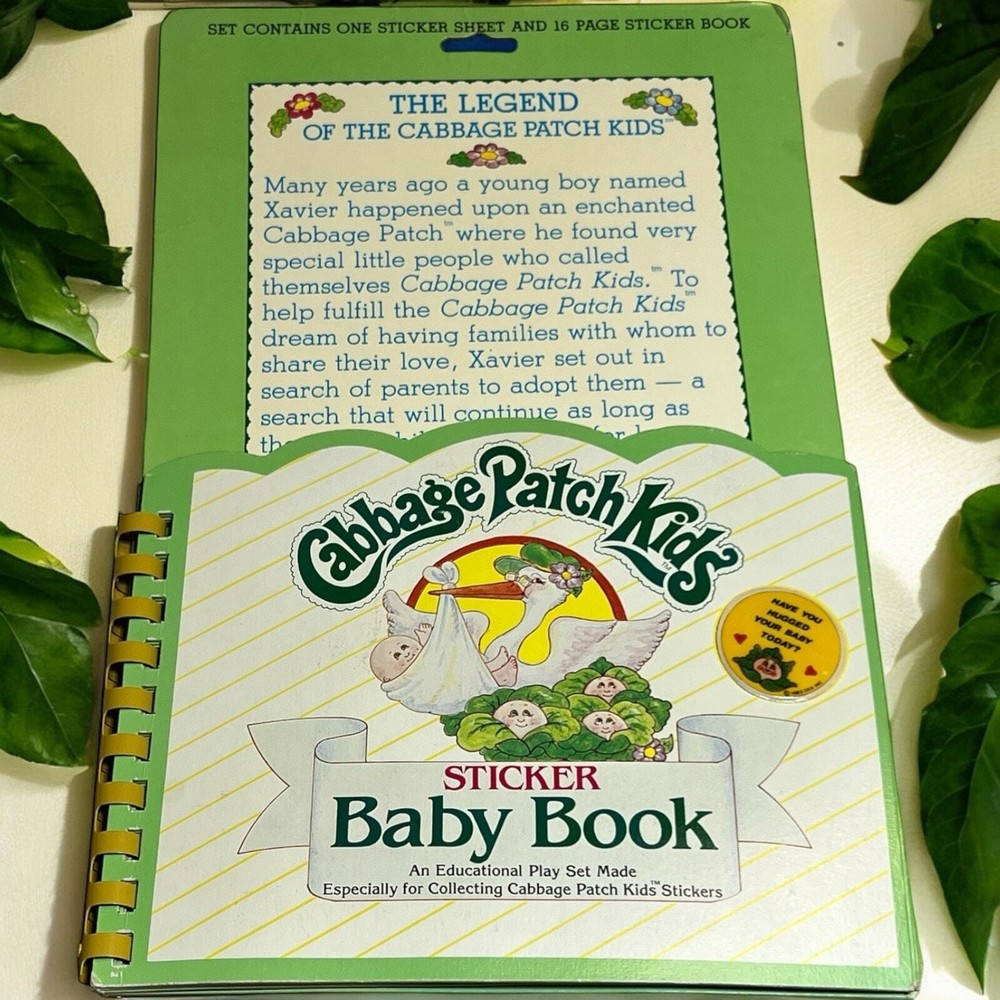 Vintage 1983 Cabbage Patch Kids Puffy Sticker Book Diamond Toys Used Stickers