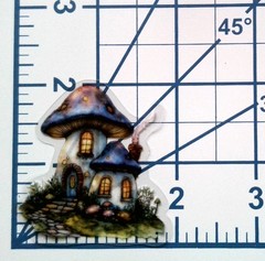 Mushroom Fairy Tale House Clear Vinyl Decal Sticker Water Resistant Laptop Gift
