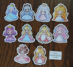 Cute or Realistic- Princess Stickers -10 PCs- 10 style options! See Description