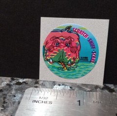 Vintage Stickers Spearmint Scratch And Sniff Sticker Pink Hippo Slicker Sticker