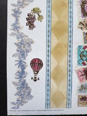 New Creative Imaginations Sonnets Parisian Postcard Border Stickers Fleur-de-lis